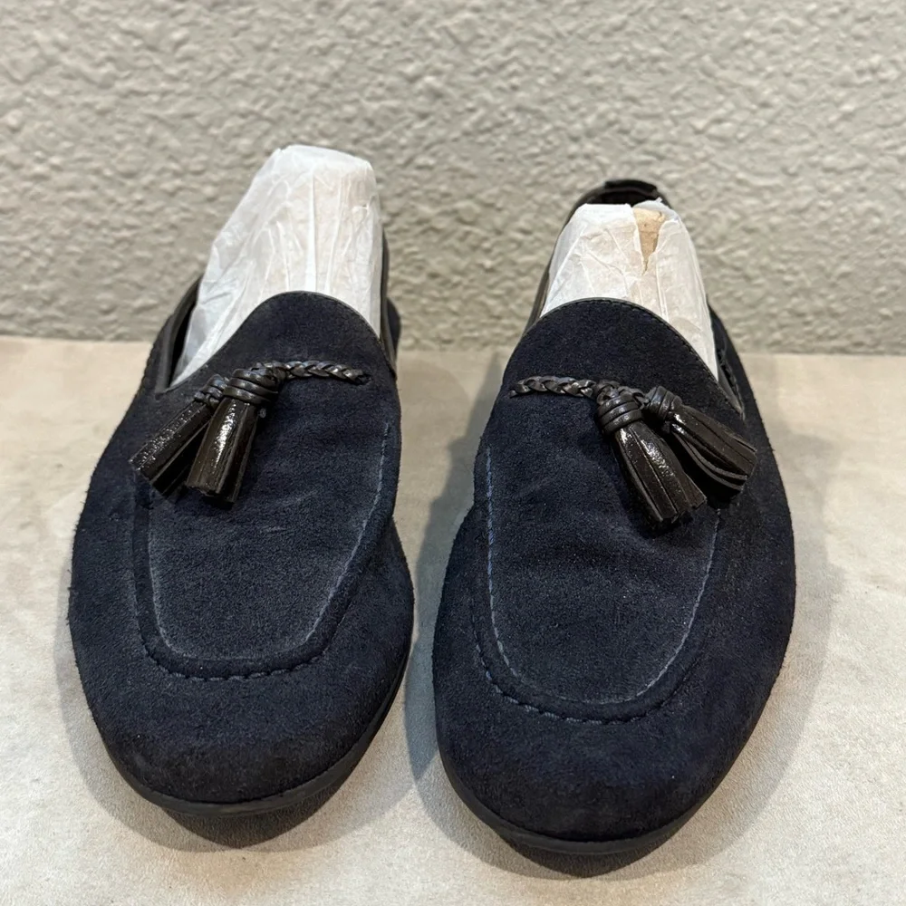 Zara‎ Men's Dark Gray Suede Loafers/moccasins  with Tassels Size 7/40